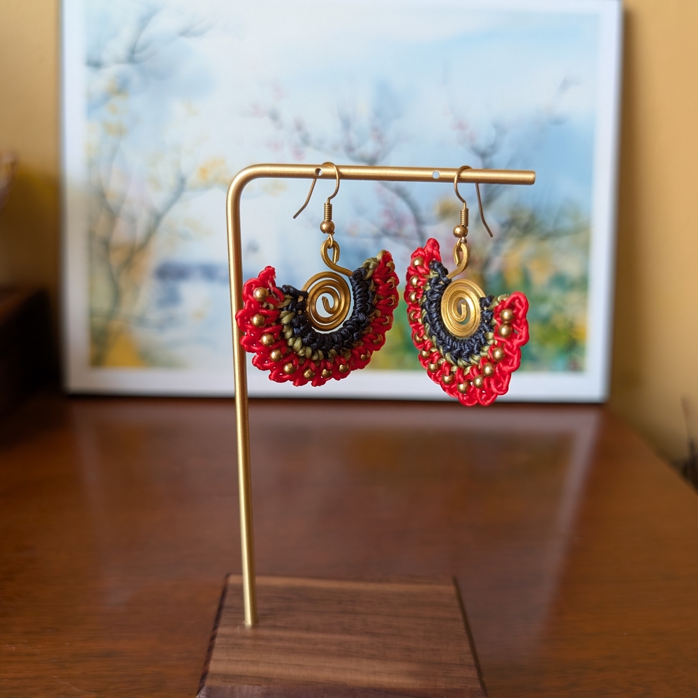 Island Craft Colorful Spiral Earrings